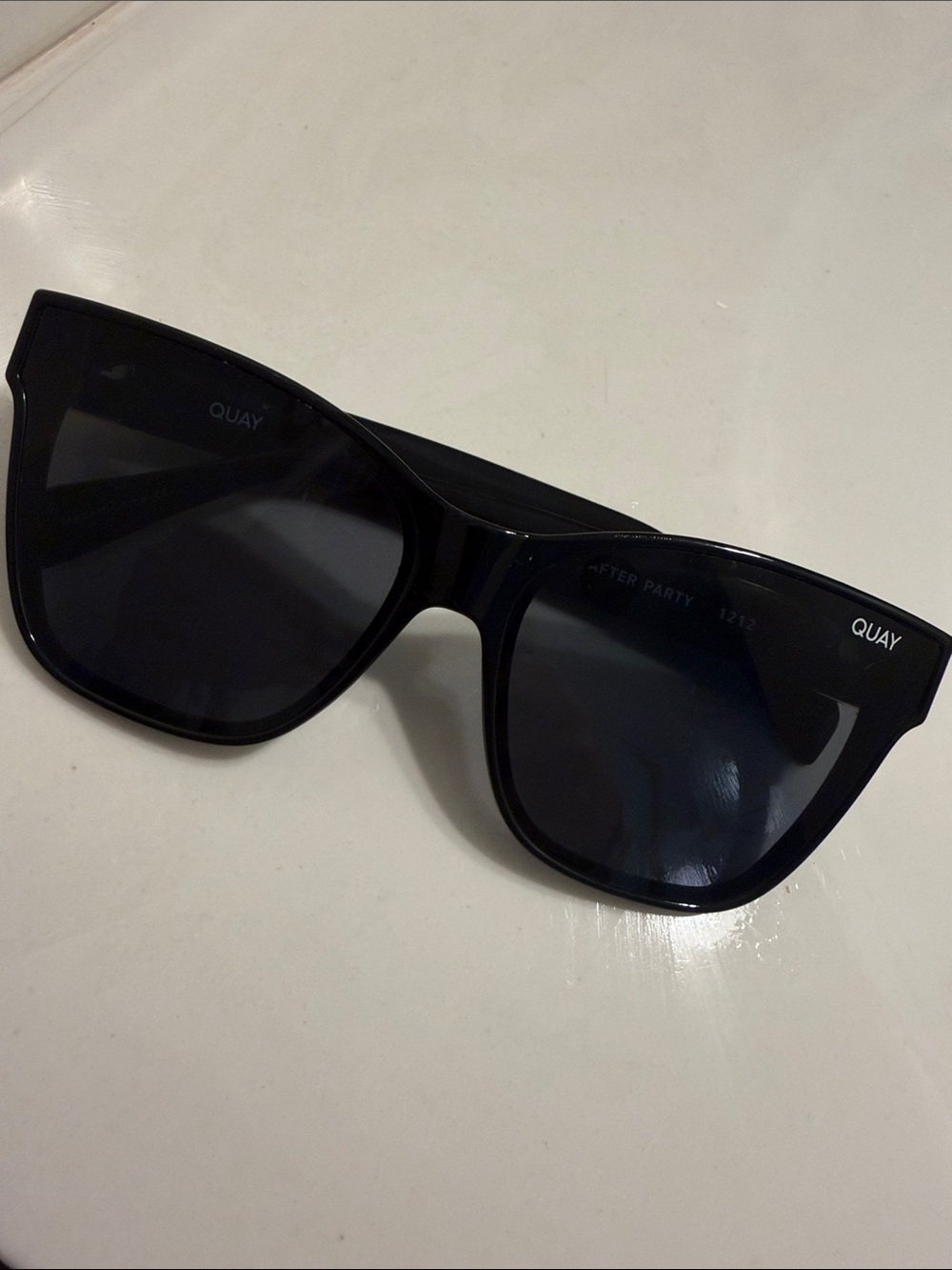 Quay Australia Black Sunglasses with Gold Accents